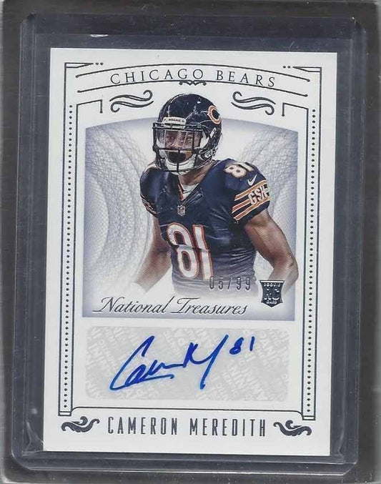 CAMERON MEREDITH 2015 NATIONAL TREASURES BEARS TRUE ROOKIE AUTO RC #D /99