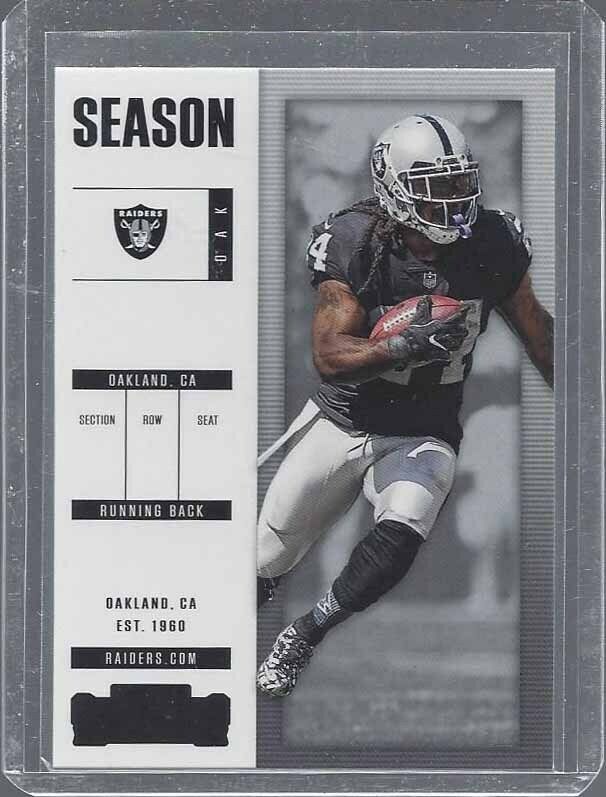 MARSHAWN LYNCH 2017 CONTENDERS NO NAME MISPRINT ERROR RARE #73