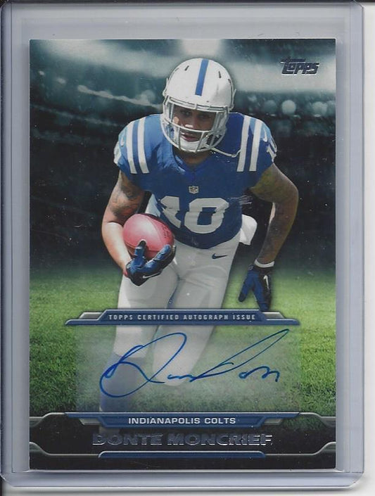 DONTE MONCRIEF 2014 TOPPS COLTS ROOKIE AUTO RC