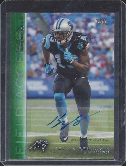 KELVIN BENJAMIN 2015 TOPPS FIELD ACCESS GREEN AUTO #D 14/50