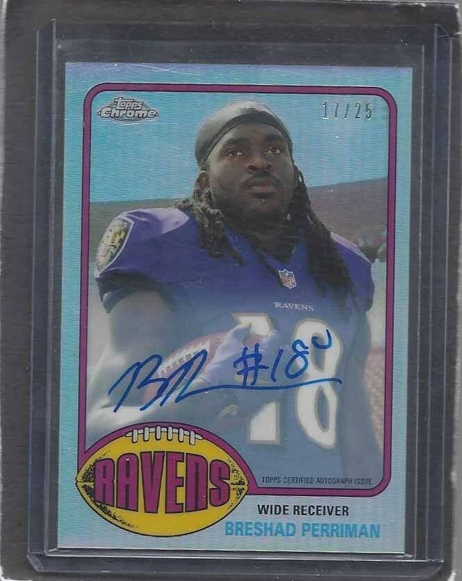 BRESHAD PERRIMAN 2015 TOPPS CHROME 1976 RETRO REFRACTOR ROOKIE AUTO RC #D 17/25