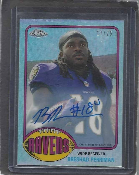 BRESHAD PERRIMAN 2015 TOPPS CHROME 1976 RETRO REFRACTOR ROOKIE AUTO RC #D 17/25