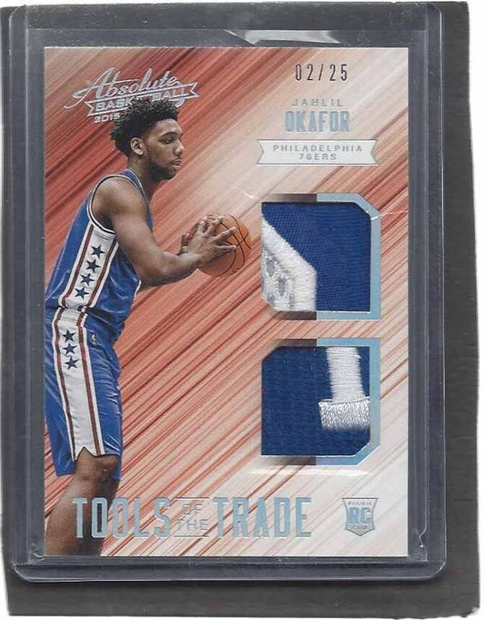 JAHLIL OKAFOR 2015-16 ABSOLUTE TOOLS OF THE TRADE DUAL 2 COLOR PATCH RC #D 2/25