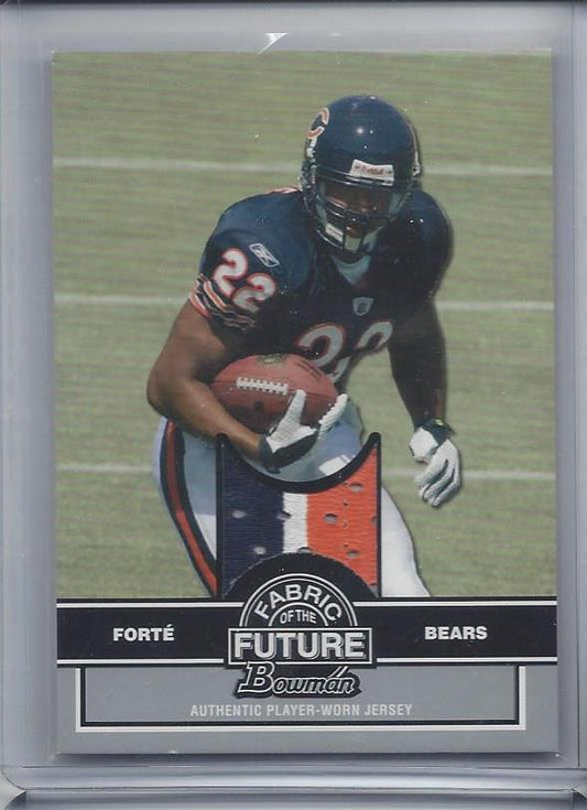 MATT FORTE 2008 BOWMAN FABRIC OF THE FUTURE 3 COLOR BEARS PATCH RC