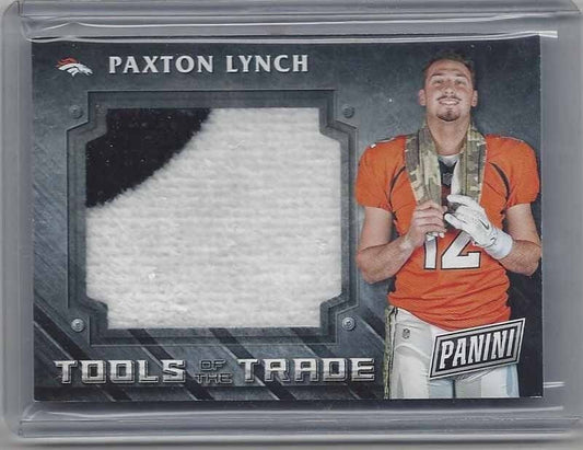 PAXTON LYNCH 2016 PANINI BLACK FRIDAY TOOLS OF THE TRADE JUMBO TOWEL PATCH RC 11