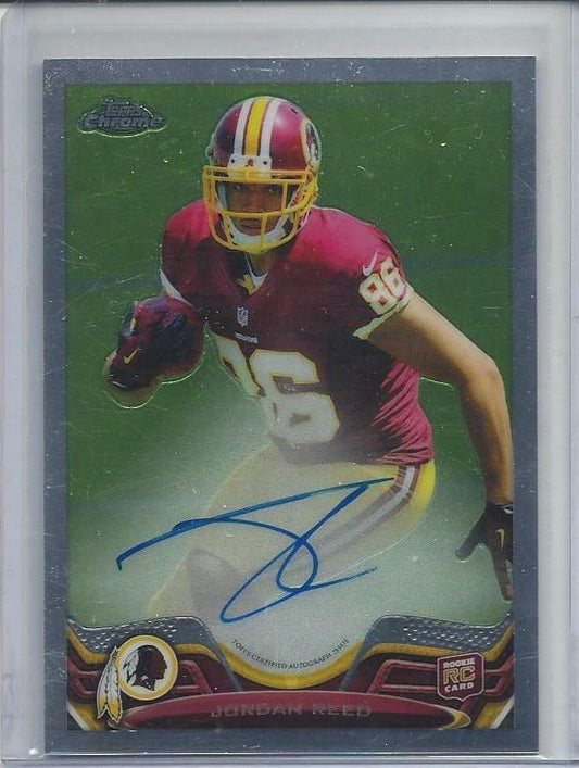 JORDAN REED 2013 TOPPS CHROME REDSKINS ON CARD ROOKIE AUTO RC #D /600