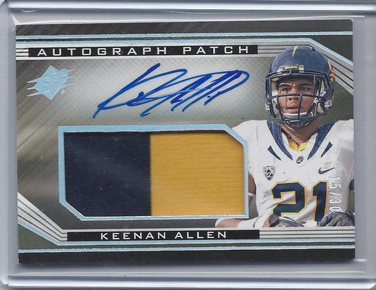 KEENAN ALLEN 2013 SPX SPECTRUM JUMBO 2 COLOR CAL BEARS PATCH AUTO RC #D 15/30