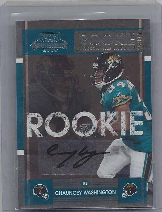 CHAUNCEY WASHINGTON 2008 PLAYOFF CONTENDERS ROOKIE TICKET TRUE RC AUTO SP /114