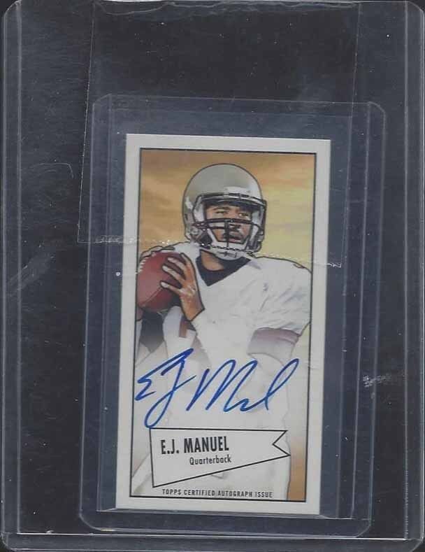 E.J. MANUEL 2013 BOWMAN 1952 MINI ON CARD ROOKIE AUTO RC