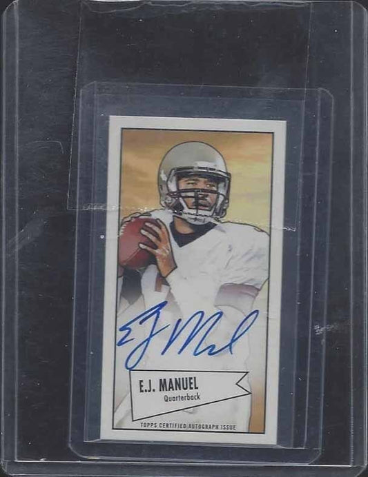 E.J. MANUEL 2013 BOWMAN 1952 MINI ON CARD ROOKIE AUTO RC