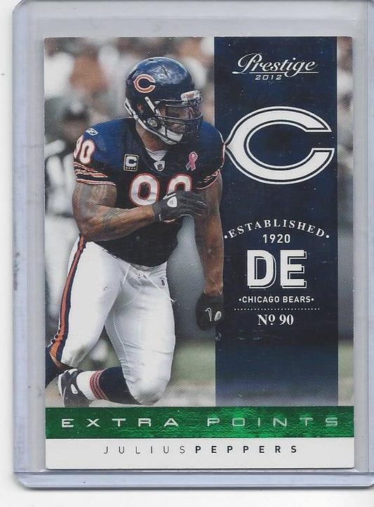JULIUS PEPPERS 2012 PRESTIGE EXTRA POINTS GREEN #D 2/25