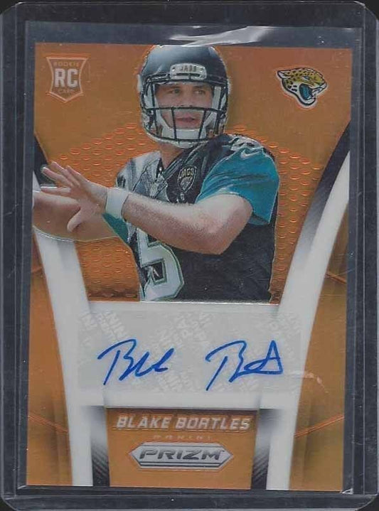 BLAKE BORTLES 2014 PANINI PRIZM ORANGE PRIZMS REFRACTOR ROOKIE AUTO RC #D 9/75