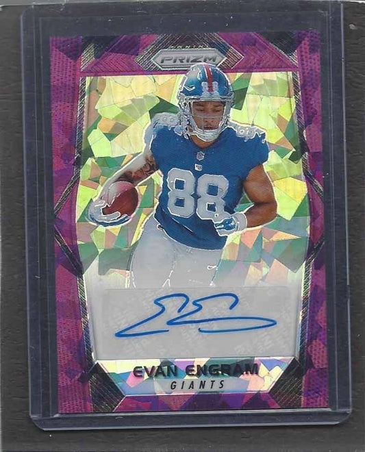 EVAN ENGRAM 2017 PANINI PRIZM PURPLE CRYSTAL PRIZMS ROOKIE AUTO RC #D 48/75