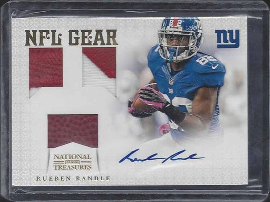 RUEBEN RANDLE 2012 NATIONAL TREASURES NFL GEAR PRIME TRIPLE PATCH AUTO RC #D /10