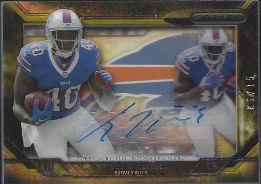 KARLOS WILLIAMS 2015 TOPPS STRATA SIGNATURE SHADOWBOX ON CARD AUTO RC #D 6/15