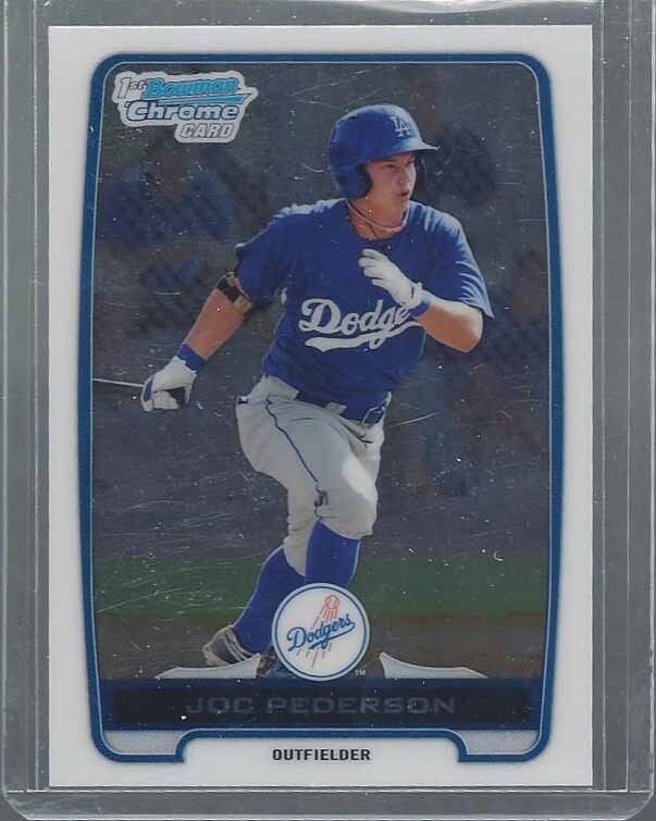 JOC PEDERSON 2012 BOWMAN CHROME PROSPECTS 1ST DODGERS PROSPECT #104