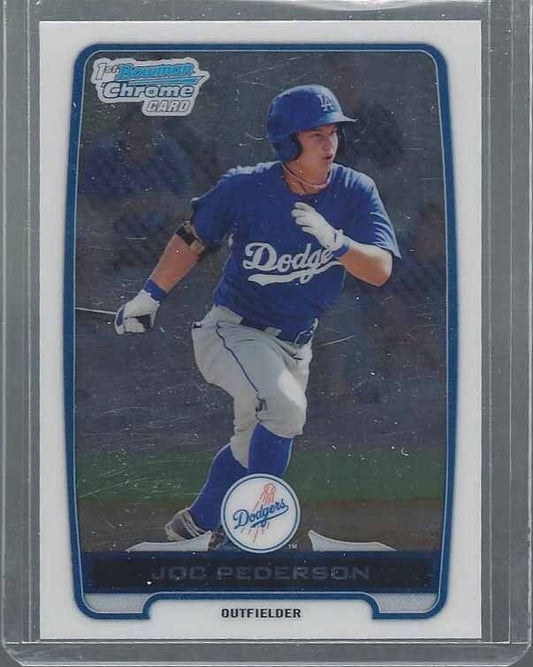 JOC PEDERSON 2012 BOWMAN CHROME PROSPECTS 1ST DODGERS PROSPECT #104