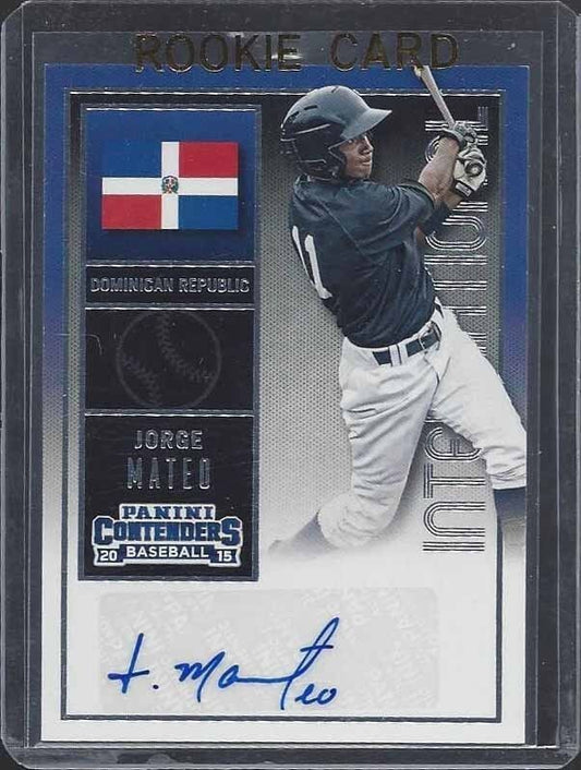 JORGE MATEO 2015 PANINI CONTENDERS INTERNATIONAL PROSPECT AUTO #26