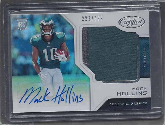 MACK HOLLINS 2017 CERTIFIED FRESHMAN FABRIC 2 COLOR RPA PATCH AUTO RC #D /499
