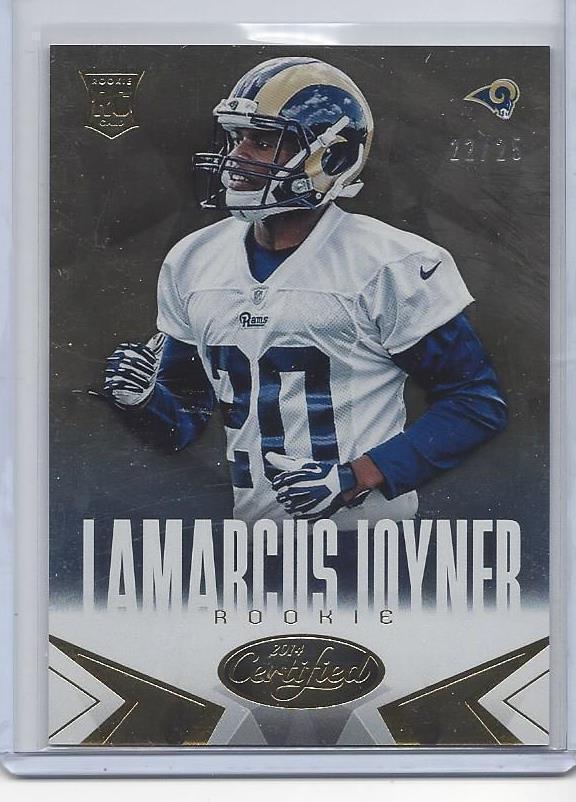 LAMARCUS JOYNER 2014 CERTIFIED GOLD RAMS ROOKIE RC #D 22/25
