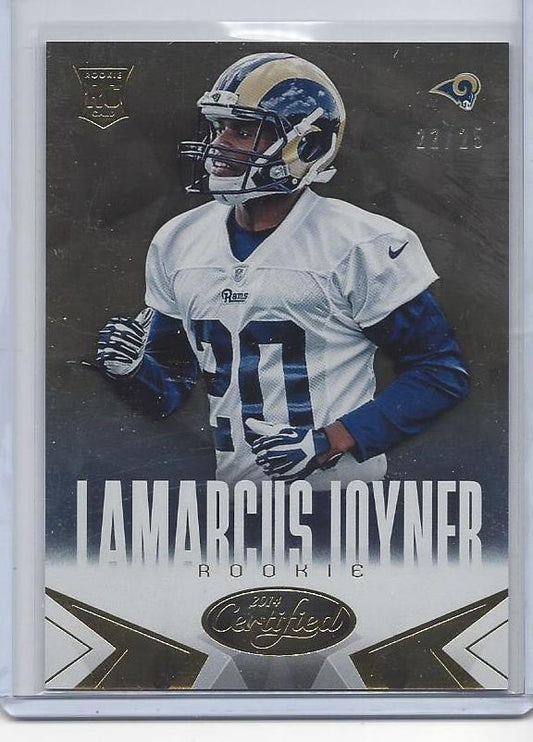 LAMARCUS JOYNER 2014 CERTIFIED GOLD RAMS ROOKIE RC #D 22/25