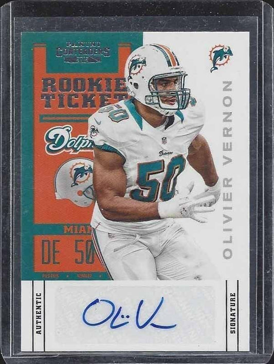 OLIVIER VERNON 2012 PANINI CONTENDERS ROOKIE TICKET TRUE RC AUTO #174