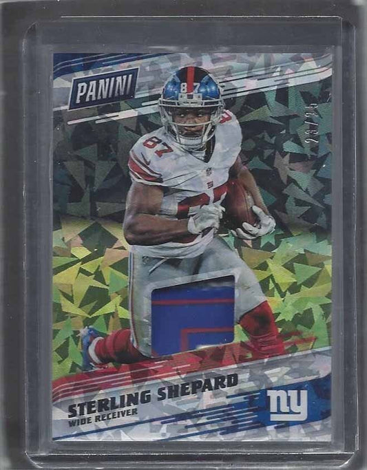 STERLING SHEPARD 2017 PANINI DAY CRACKED ICE 3 COLOR LOGO PATCH #D 23/25