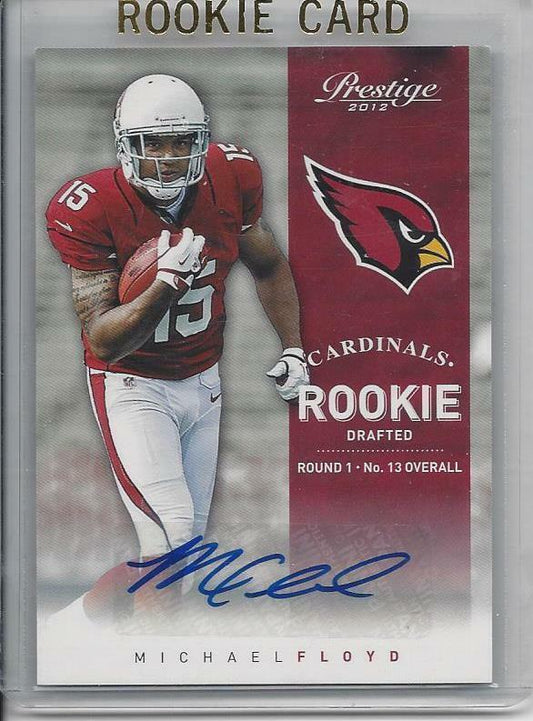 MICHAEL FLOYD 2012 PRESTIGE CARDINALS ROOKIE AUTO RC #D /499