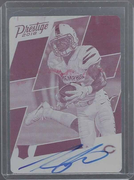 ANTHONY MILLER 2018 PRESTIGE MAGENTA PRINTING PLATE ON CARD ROOKIE AUTO RC 1/1