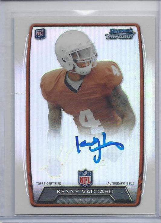 KENNY VACCARO 2013 BOWMAN CHROME TEXAS LONGHORNS REFRACTOR AUTO RC