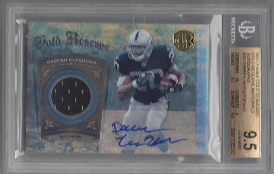 POP 1/1 DARREN MCFADDEN 2011 GOLD STANDARD RESERVE JERSEY AUTO #D /10 BGS 9.5 10