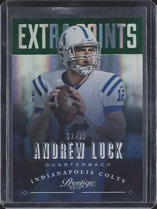 ANDREW LUCK 2013 PRESTIGE EXTRA POINTS GREEN #D 22/25