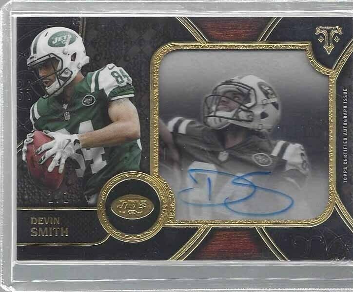 DEVIN SMITH 2015 TOPPS TRIPLE THREADS TRANSPARENCIES BLACK ONCARD AUTO RC #D 1/1