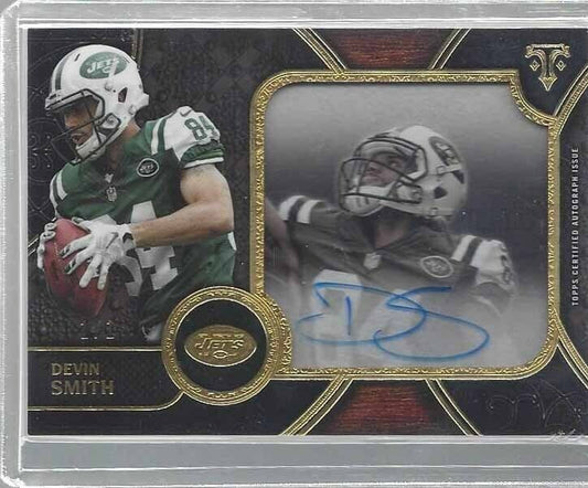 DEVIN SMITH 2015 TOPPS TRIPLE THREADS TRANSPARENCIES BLACK ONCARD AUTO RC #D 1/1