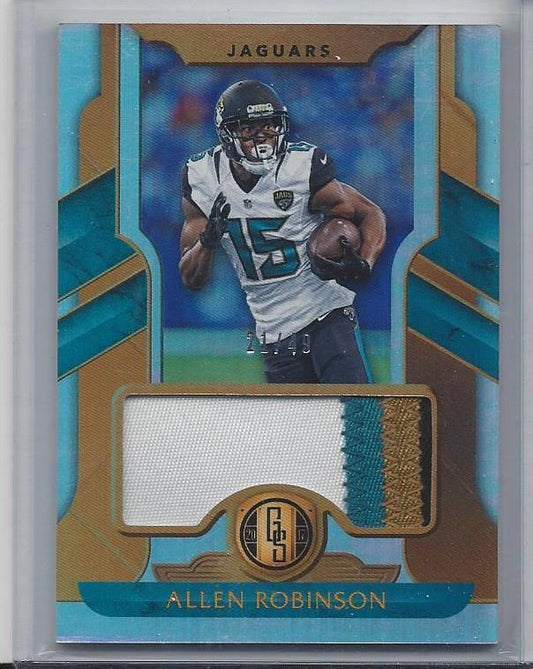 ALLEN ROBINSON 2017 PANINI GOLD STANDARD JAGUARS 4 COLOR PATCH #D 21/49