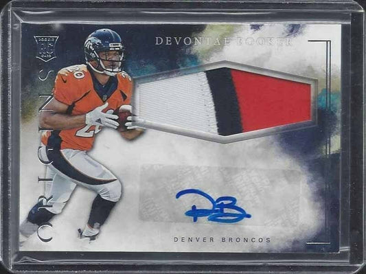 DEVONTAE BOOKER 2016 PANINI ORIGINS RPA ROOKIE 3 COLOR BRONCOS PATCH AUTO RC