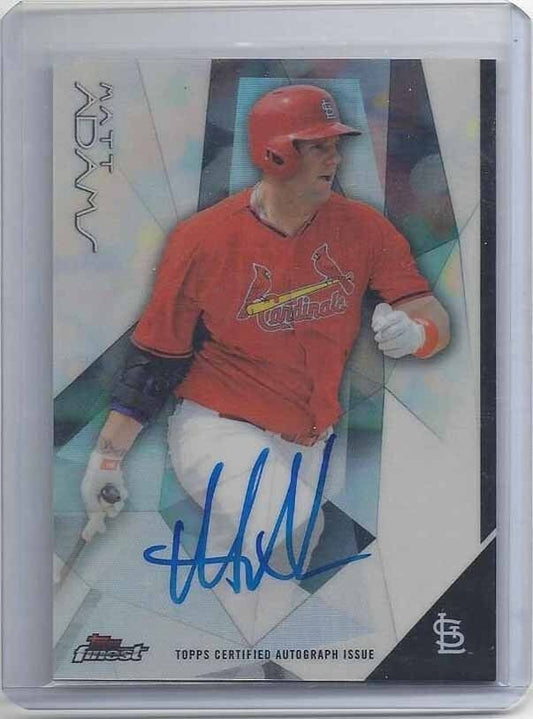 MATT ADAMS 2015 TOPPS FINEST CARDINALS REFRACTOR ON CARD AUTO