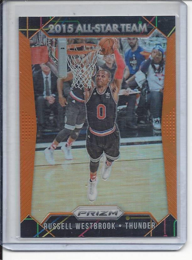 RUSSELL WESTBROOK 2015-16 PANINI PRIZM ALL STAR TEAM ORANGE PRIZMS #D 4/65
