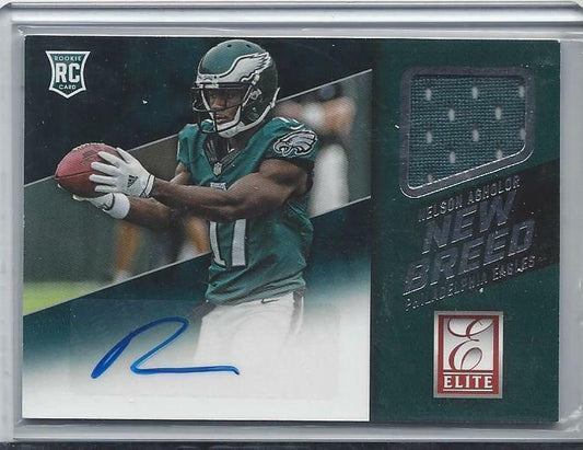 NELSON AGHOLOR 2015 ELITE NEW BREED EAGLES ROOKIE JERSEY AUTO RC