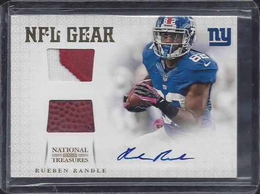 RUEBEN RANDLE 2012 NATIONAL TREASURES NFL GEAR PRIME DUAL PATCH AUTO RC #D /15