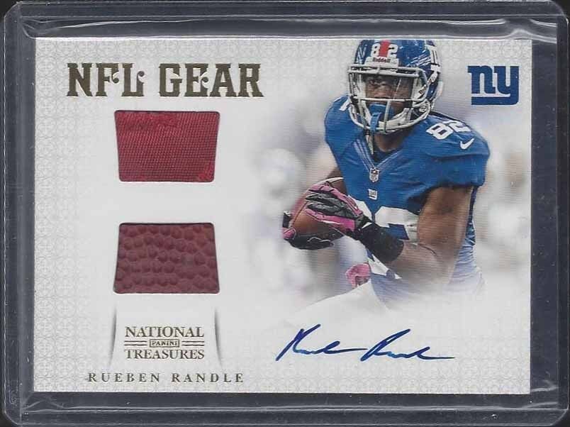 RUEBEN RANDLE 2012 NATIONAL TREASURES NFL GEAR PRIME DUAL PATCH AUTO RC #D /15