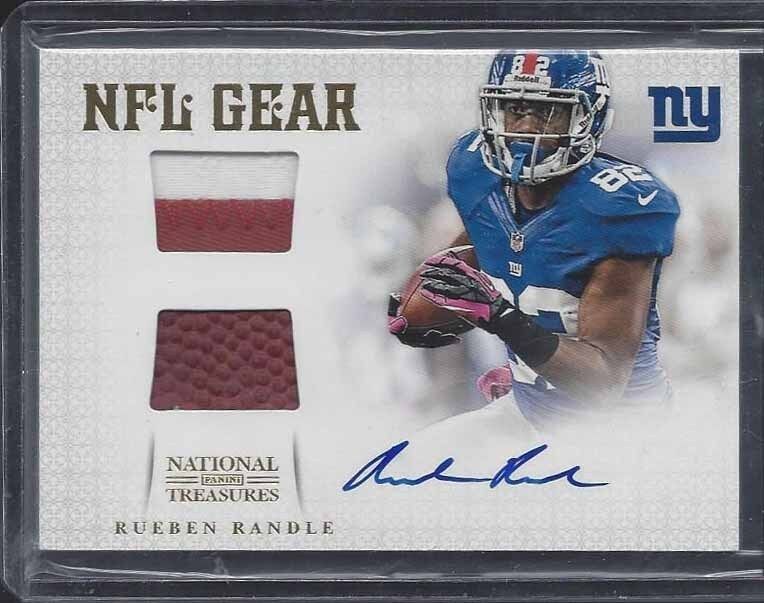 RUEBEN RANDLE 2012 NATIONAL TREASURES NFL GEAR PRIME DUAL PATCH AUTO RC #D /15