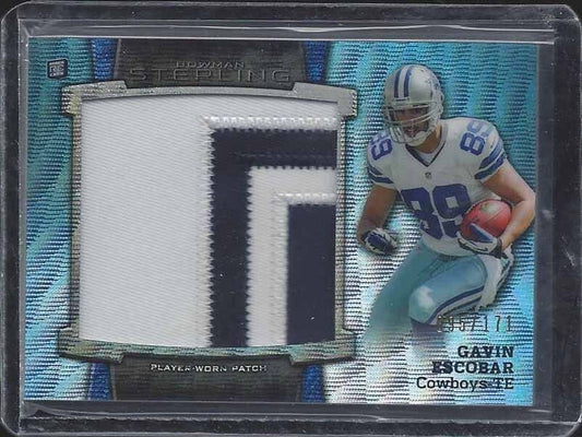 GAVIN ESCOBAR 2013 BOWMAN STERLING BLUE WAVE REFRACTOR JUMBO PATCH RC #D 95/171