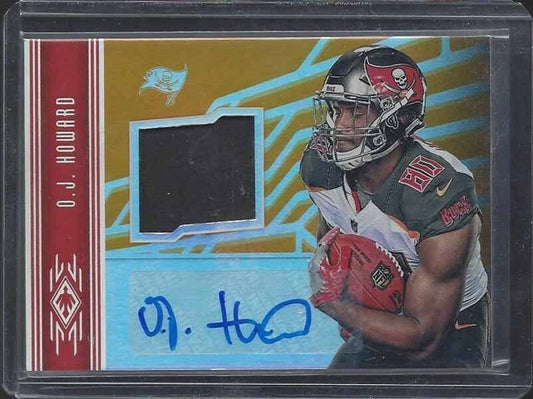 O.J HOWARD 2017 PANINI PHOENIX ORANGE ROOKIE JERSEY AUTO RC #D /150