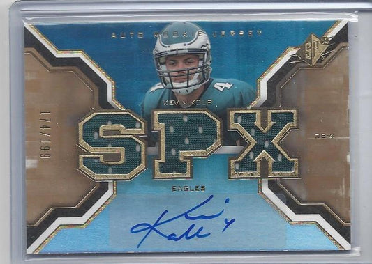 KEVIN KOLB 2007 SPX GOLD ROOKIE TRIPLE JERSEY AUTO RC #D 174/199
