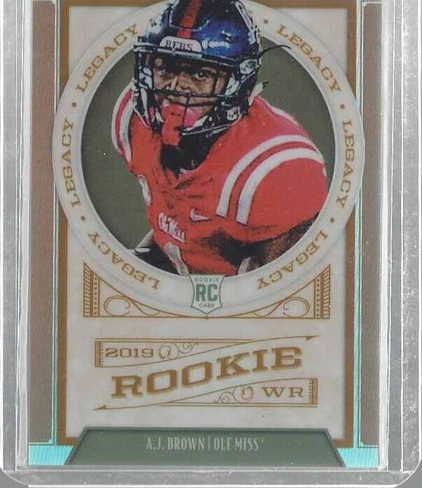 A.J. BROWN 2019 PANINI LEGACY BRONZE HOLO OPTICHROME ROOKIE RC #D 21/35