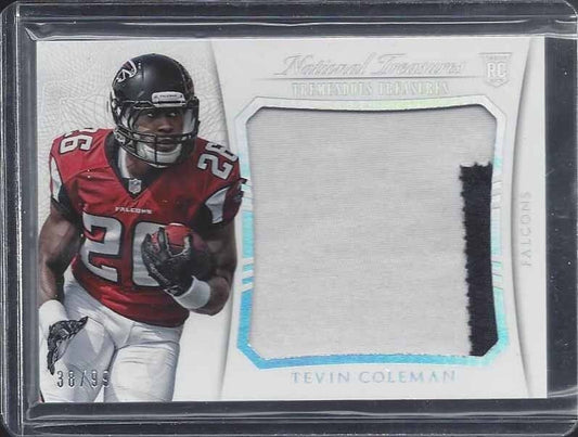 TEVIN COLEMAN 2015 NATIONAL TREASURES TREMENDOUS JUMBO ROOKIE PATCH RC #D 38/99