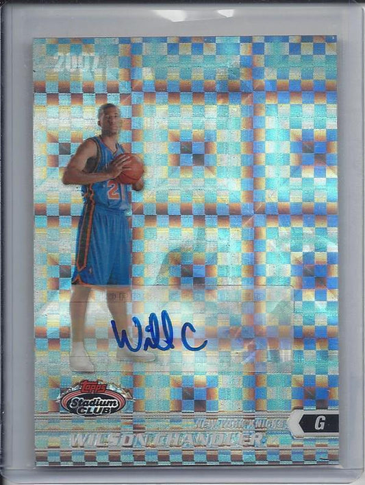 WILSON CHANDLER 2007-08 STADIUM CLUB XFRACTOR REFRACTOR AUTO RC #123