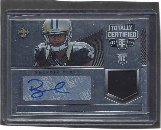 BRANDIN COOKS 2014 TOTALLY CERTIFIED ROOKIE JERSEY AUTO RC #185