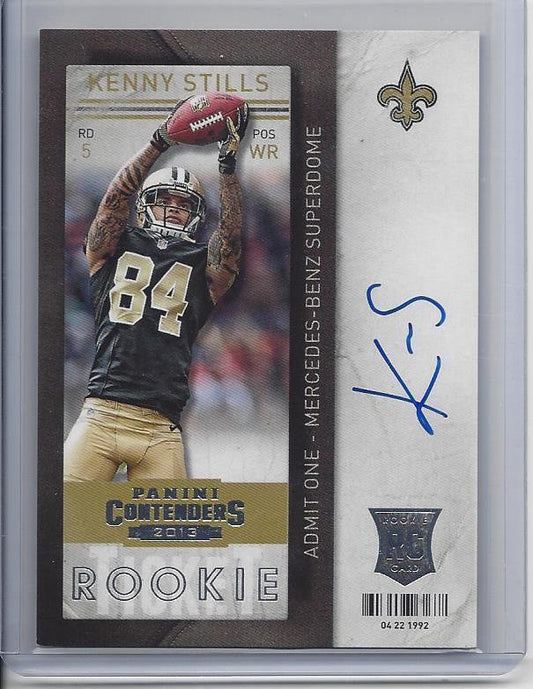 KENNY STILLS 2013 PANINI CONTENDERS ROOKIE TICKET TRUE RC AUTO #218
